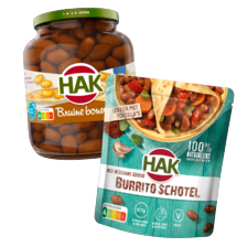 Hak groenten, peulvruchten, appelmoes of zakken